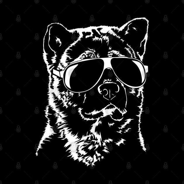 Funny Akita sunglasses cool dog by wilsigns