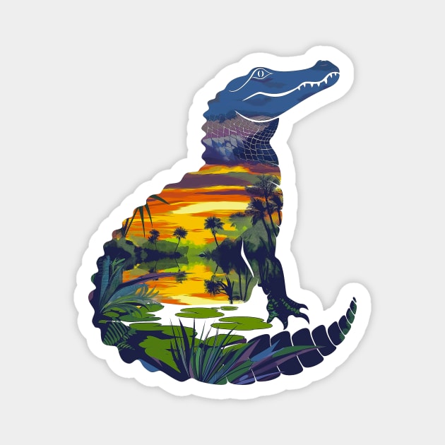 Everglades Alligator Magnet by Wintrly