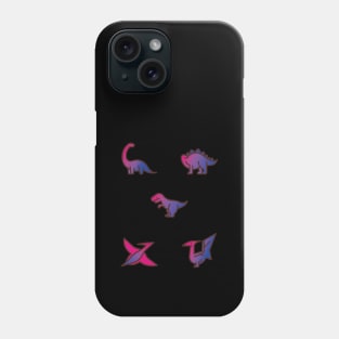 Discreet Pride Bisexual Dinosaurs Phone Case