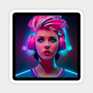 Synthwave Girl 2 Magnet