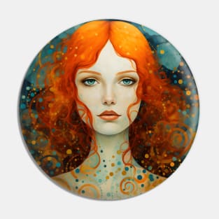 Surreal Redhead Pin