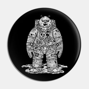 Zombie Panda In Space Pin