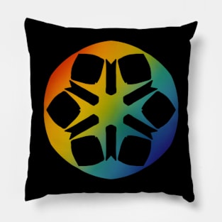 Sharp and bubbly rainbow Pillow