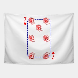 7 of hearts Tapestry