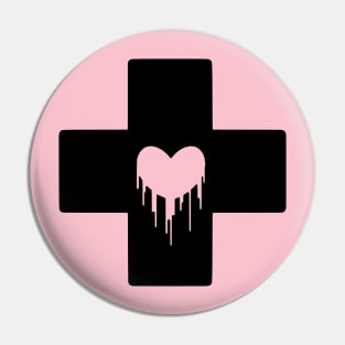 Melty Cross Black Pin