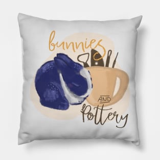 Bunny and Pottery Pillow