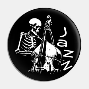 skeleton plays jazz music Pin