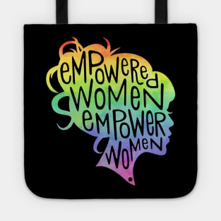 Feminist Empowered Women March Colorful Rainbow Tote