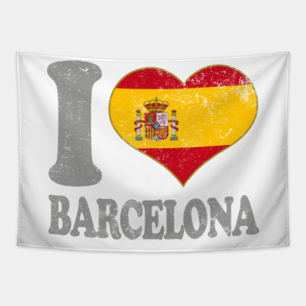 I Love Barcelona Spain Spanish Flag Pride Espana Country Flag