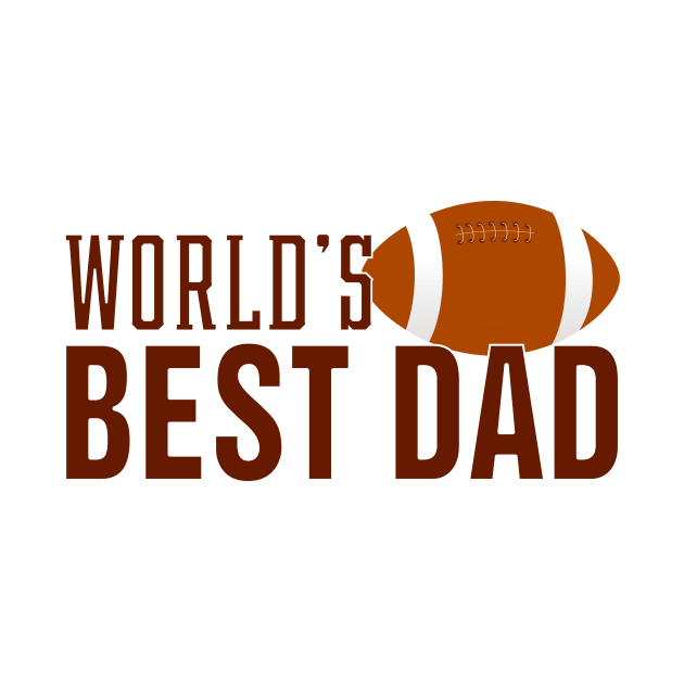 Simple World's Best Dad Typography Football by Jasmine Anderson