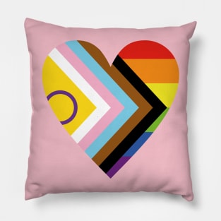 Progress Pride Heart Pillow