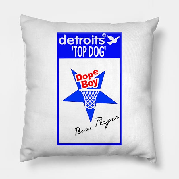 DET TOP DOG Pillow by Bwilly74