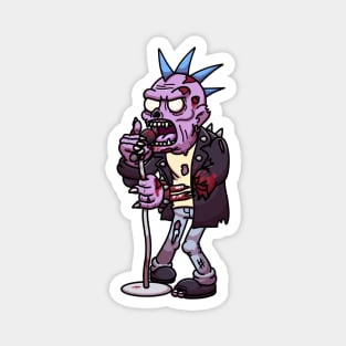 Cartoon Punk Rock Zombie Magnet