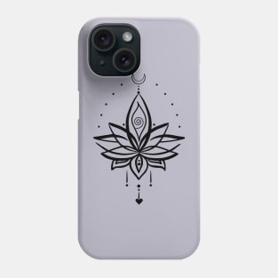 lotos black and white Phone Case