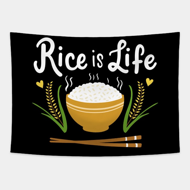 Rice Filipino Philippines Asian Food Tapestry by KAWAIITEE