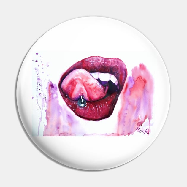 lips Pin by NemfisArt