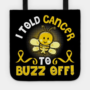 funny childhood cancer bee warrior Tote