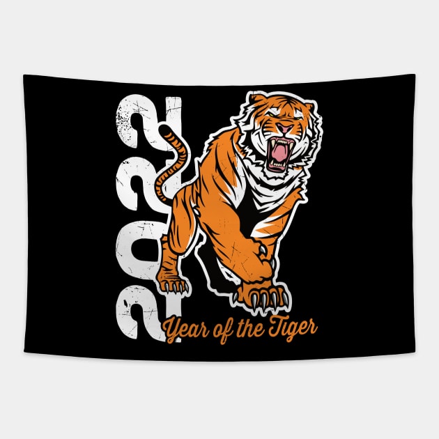 Year of the Tiger 2022 Tapestry by RadStar