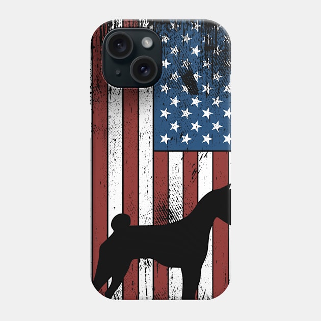 Basenji silhouette american flag 4th of july Phone Case by blacks store