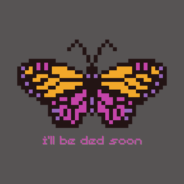 Existential Butterfly Pixel Art by rosiemoonart