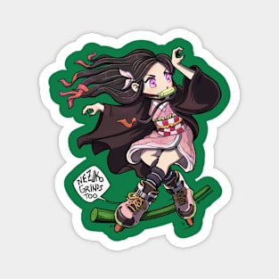 Nezuko Grinds Too Magnet