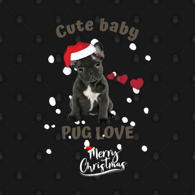 Funny Santa Pug Dog Mom Christmas Wishes, Pug lovers, Pug Dad, Dog lovers, Animal lovers by johnnie2749