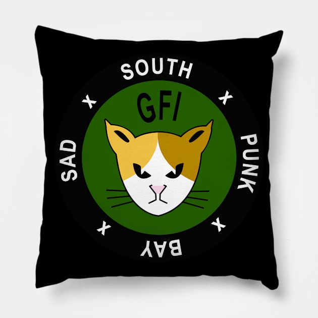 South Bay Sad Punk Pillow by Green Interstate