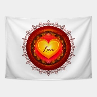 Heart Lovin' Mandala Tapestry