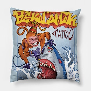 paskalamak shirt monkey shark Pillow