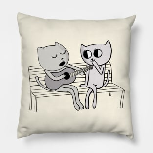 Serenading Cat Love Pillow