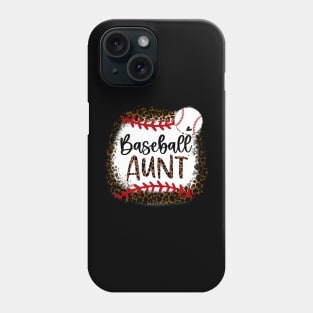 Baseball Aunt Leopard   Baseball Aunt Phone Case