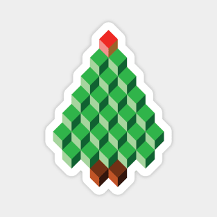 Abstract Christmas Tree Design Magnet