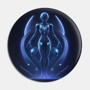 neon lights alien Pin