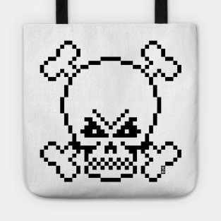 Skull And Crossbones (Pixel Art / Jolly Roger / Outline) Tote