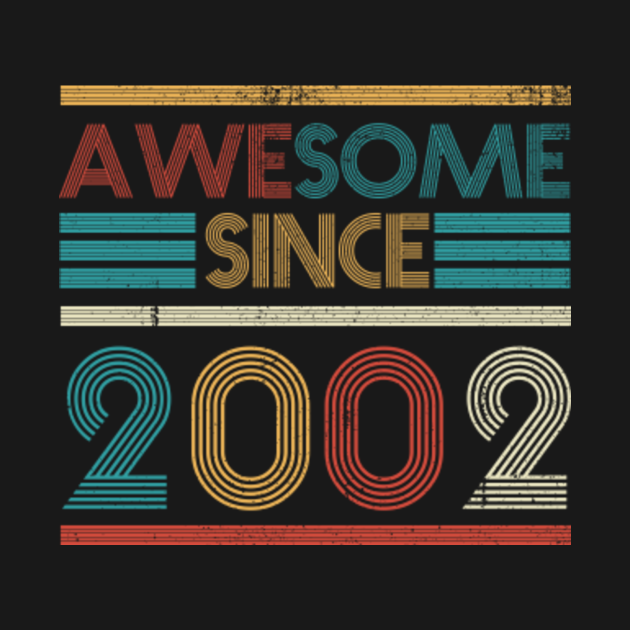 Discover Retro Awesome Since 2002 21th Birthday 21 Years Old - Retro Awesome Since 2002 21th Birthday - T-Shirt