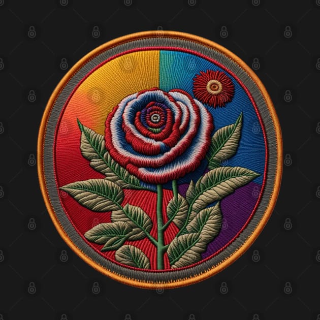 Dead-inspired Rose Embroidered Patch by Xie