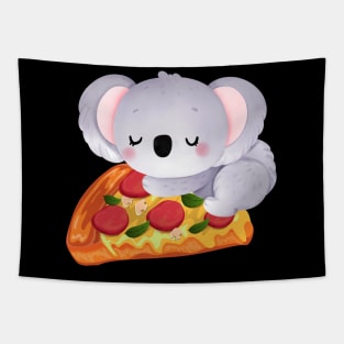 Cute Koala eats pizza perfect gift for pizza and koala lovers and pizza addicts Tapestry