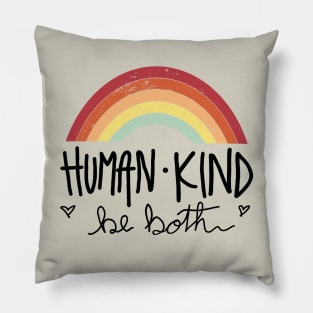 Be kind, Human kind be both retro black lives matter Pillow