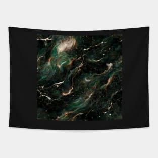 Green gold marble pattern Tapestry
