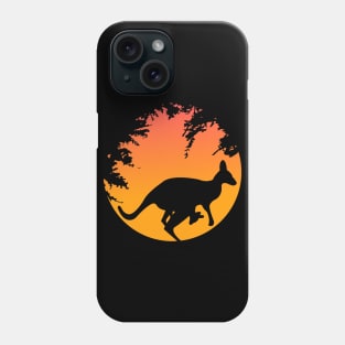 kangaroo sun retro Phone Case