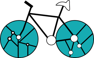 Bike in teal Magnet