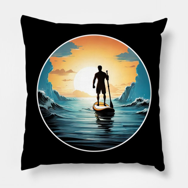 SUP Pillow by Buff Geeks Art