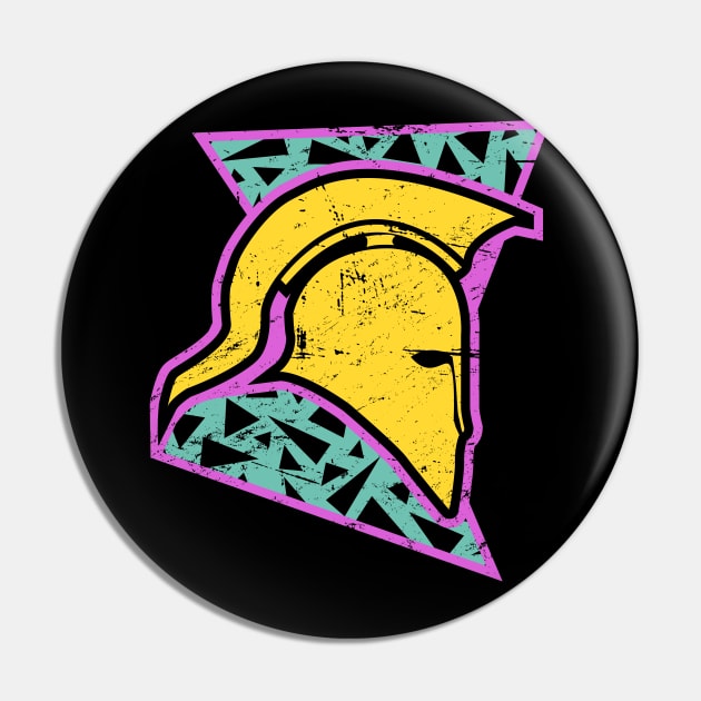 Rad 90s Greek Sparta Helmet Pin by MeatMan