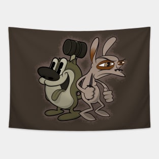 Retro Ren and Stimpy Tapestry