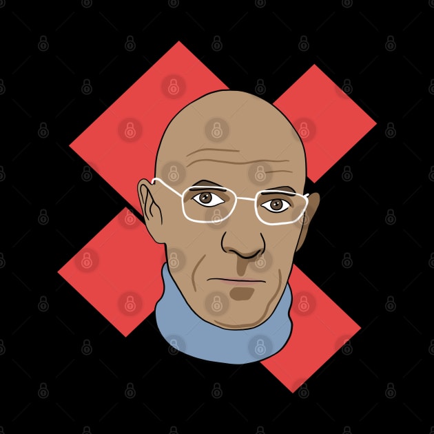 Michel Foucault - Portrait With Squares by isstgeschichte