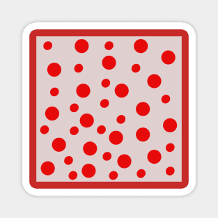 red pop art polka dots Magnet