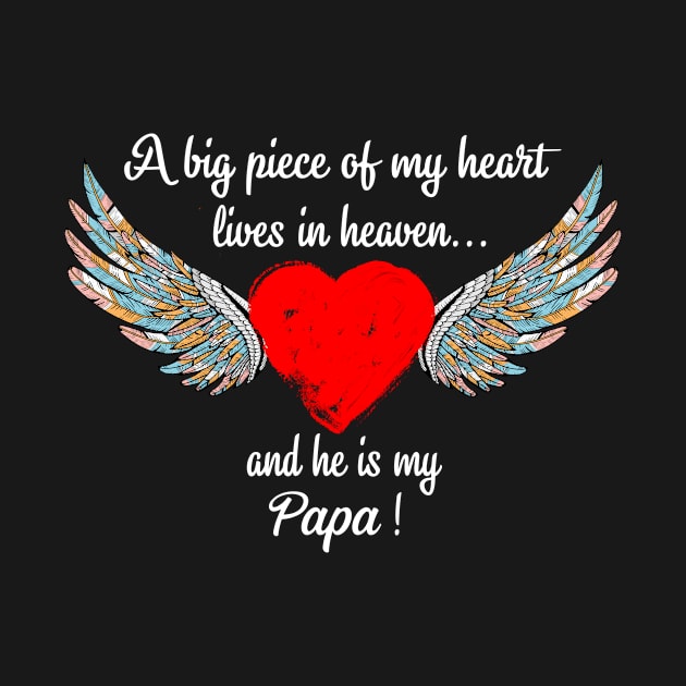 Big Piece Of My Heart Lives In Heaven And He Is My Papa by Minkdick MT
