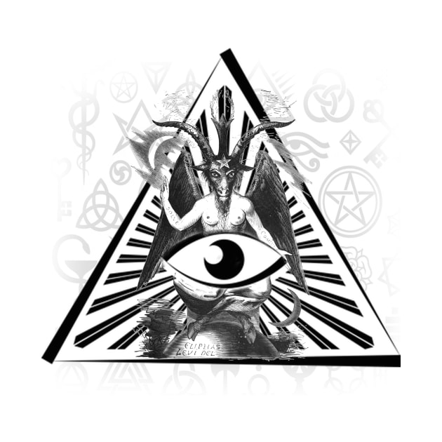 Copy of Baphomet in Pyramid of All Seeing Eye by hclara23