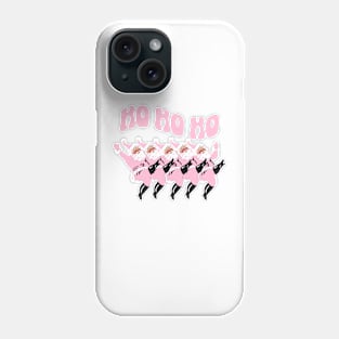 Pink Christmas, Retro Santa Funny Christmas Phone Case