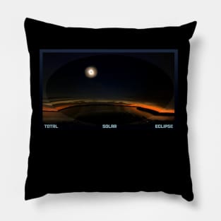 Total Solar Eclipse Sphere Sunset Sunrise Horizon mountains over lake Champlain Pillow